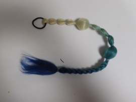 Bubble hair extensions blonde/aqua/blue