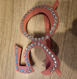 Roze party bril cijfer 50 (geen glas in)