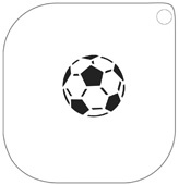 Grimas Schmink Sjabloon 40 Voetbal  afmeting 7 x 7 cm