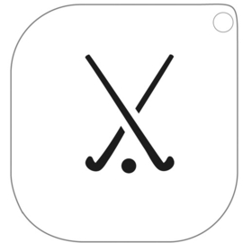 Grimas Schmink Sjabloon  42 Hockey  afmeting 7 x 7 cm