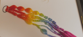 Bubble hair extensions rainbow colors