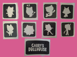 Gabby 's Dollhouse Set (9 stuks) sjablonen