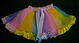 Regenboog tutu rokje A voor kinderen van 9 tot 10 jaar  (32 cm)