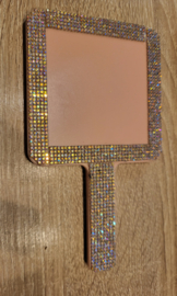 Spiegeltje met glitterrand 16 x 9 cm