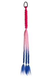 Bubble hair extensions red/pink/blue 3 strings