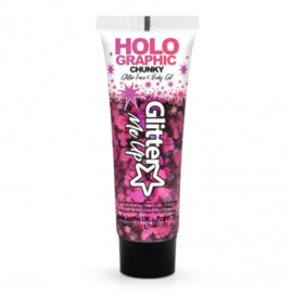 Holografische chunky glitter gel Princess Pink  12 ml