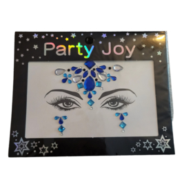 Party Joy Face Jewels Blue