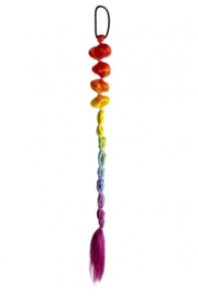 Bubble hair extensions rainbow one string