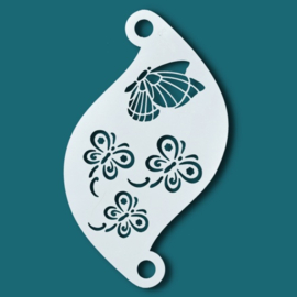 Superstar Face paint stencil Superstar BUTTERFLIES  plus gratis vingerspons
