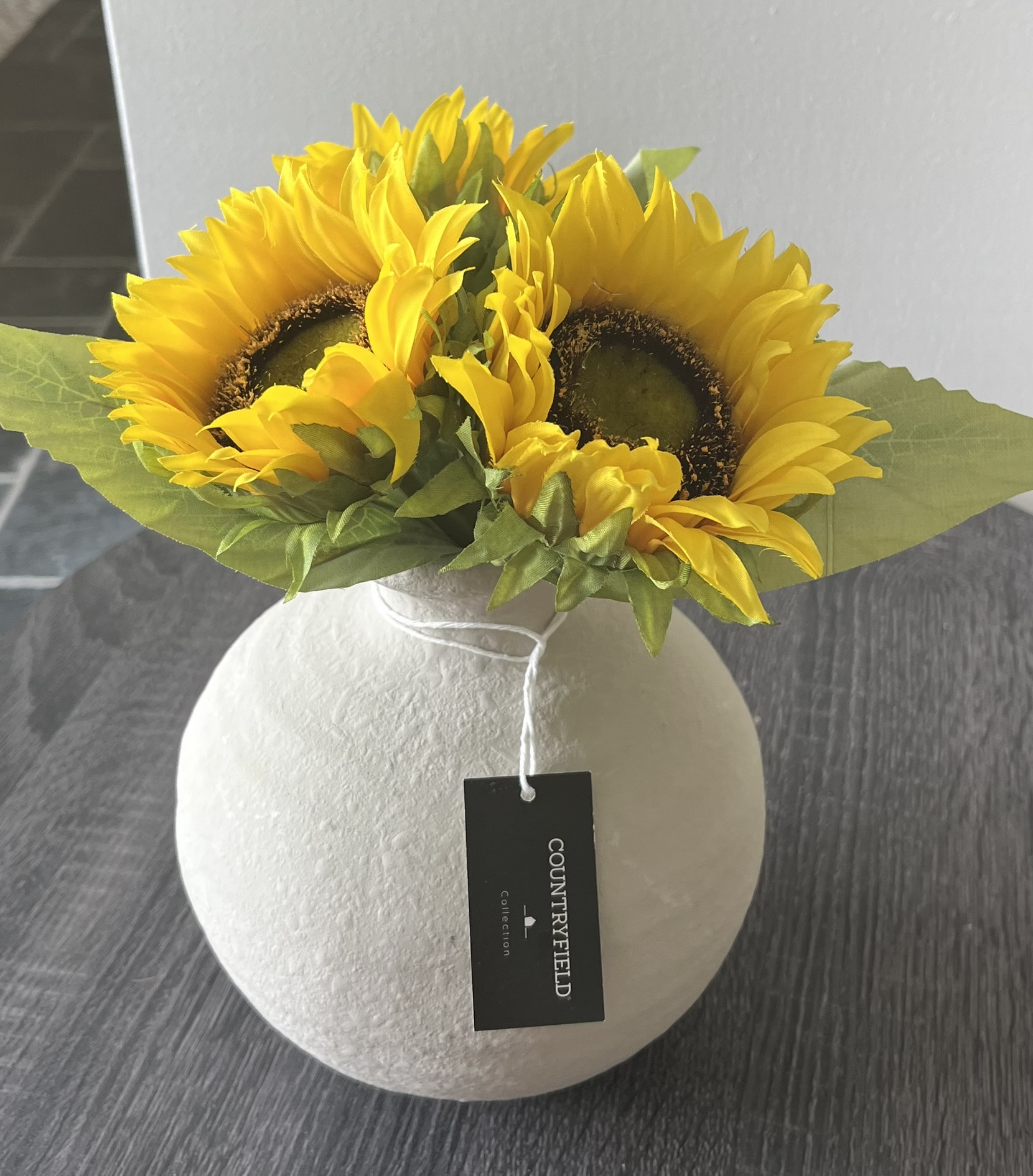 Ronde vaas beige