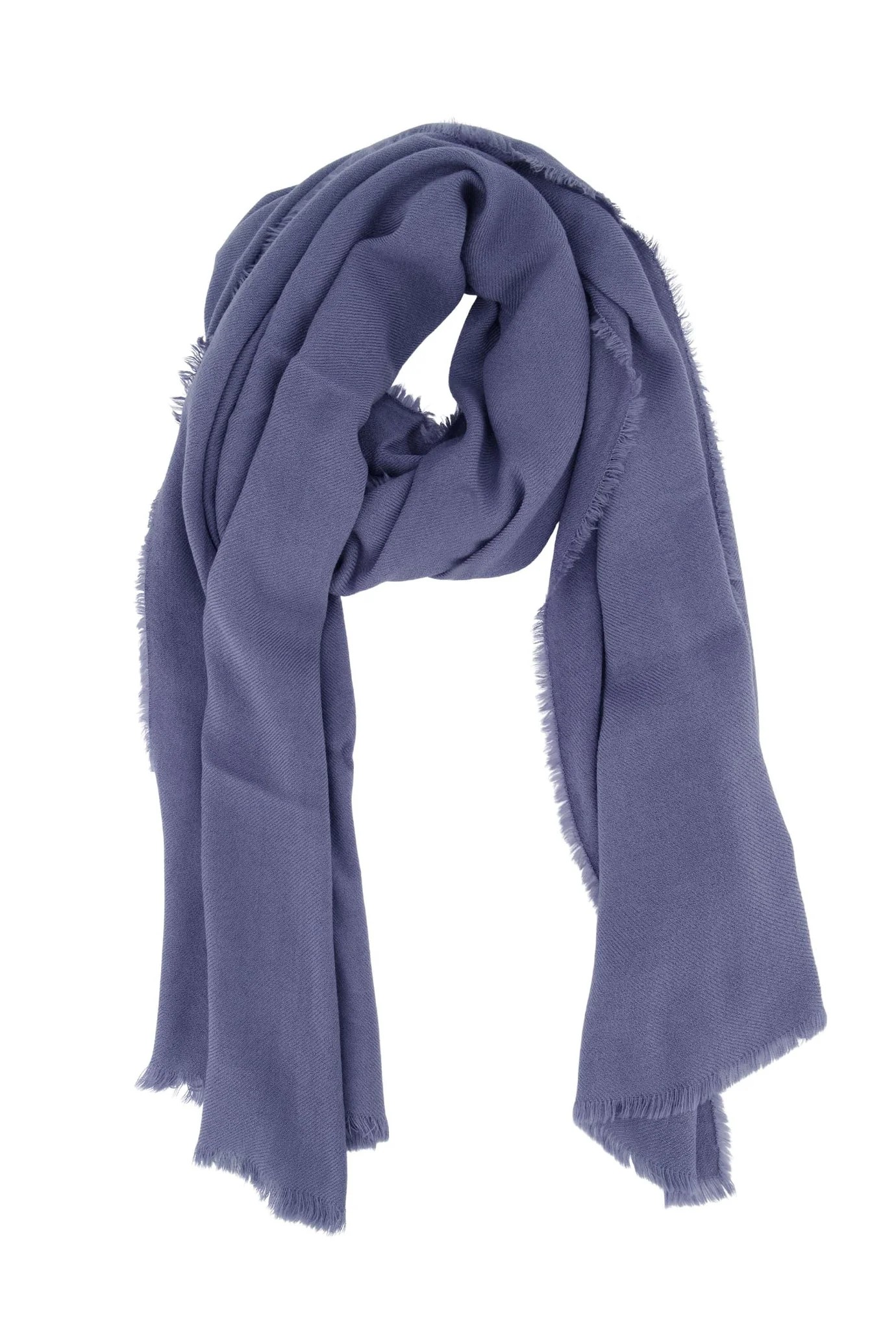 Sjaal in zachte garen korenblauw
