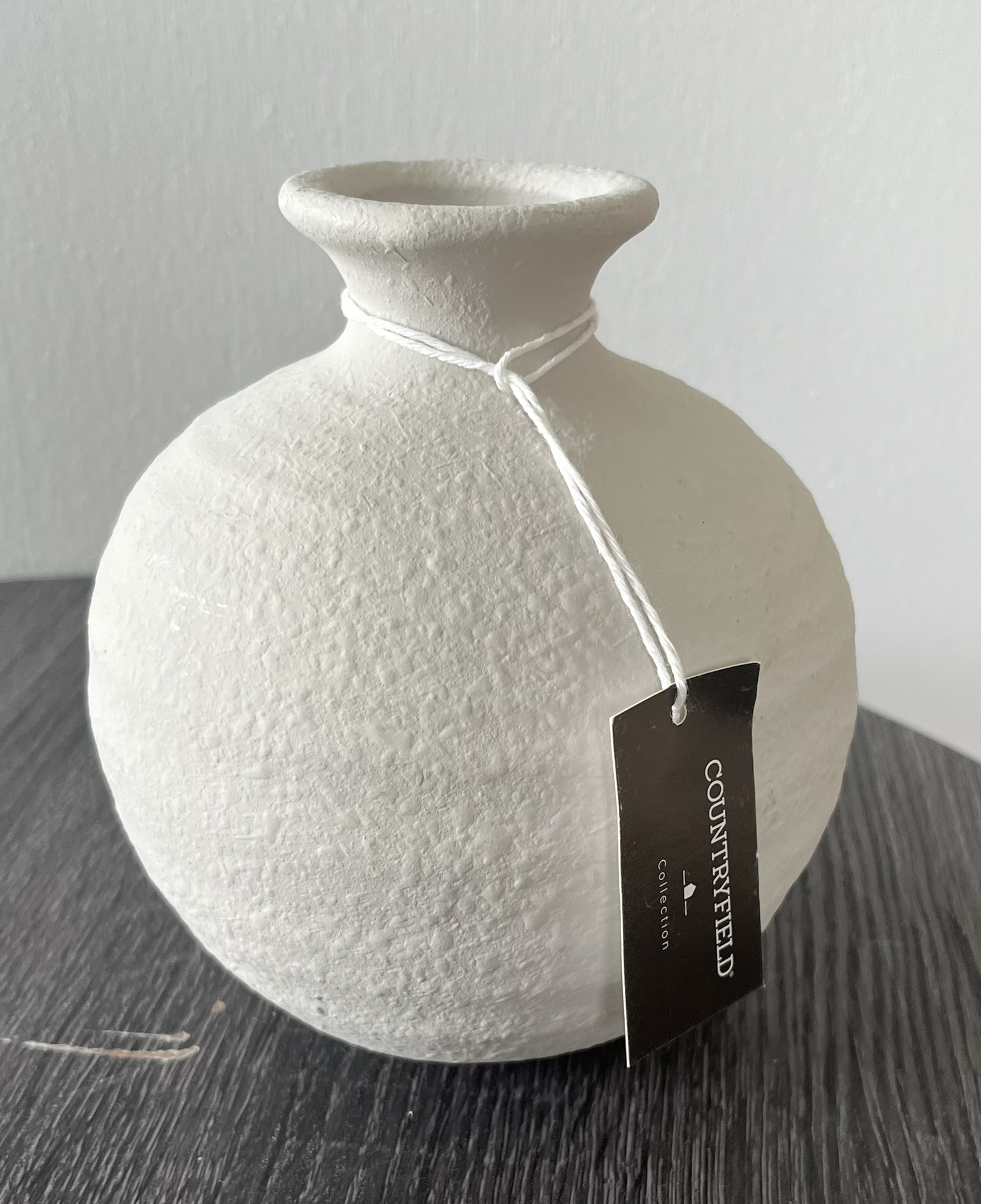 Ronde vaas beige klein