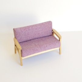 Purple Fabric Sofa