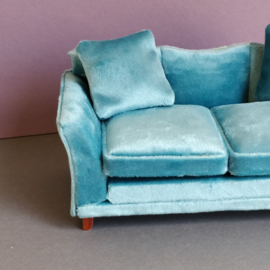 Teal Velvet Sofa