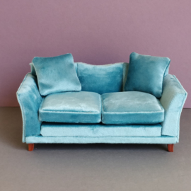 Teal Velvet Sofa