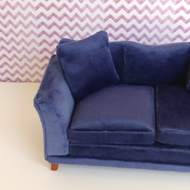 Blue Velvet Sofa