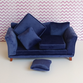 Blue Velvet Sofa