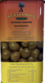 Spaanse olijven met Ansjovis zonder pit 9.000 gram (1 blik)