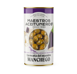 8026 Groene Spaanse olijven met Aubergine 360 g