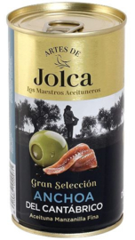 Groene olijven gevuld met ansjovis / Jolca Anchoa Del Cantábrico 350 g