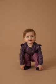 Feetje Flare broek velours rib - Forest Fancy