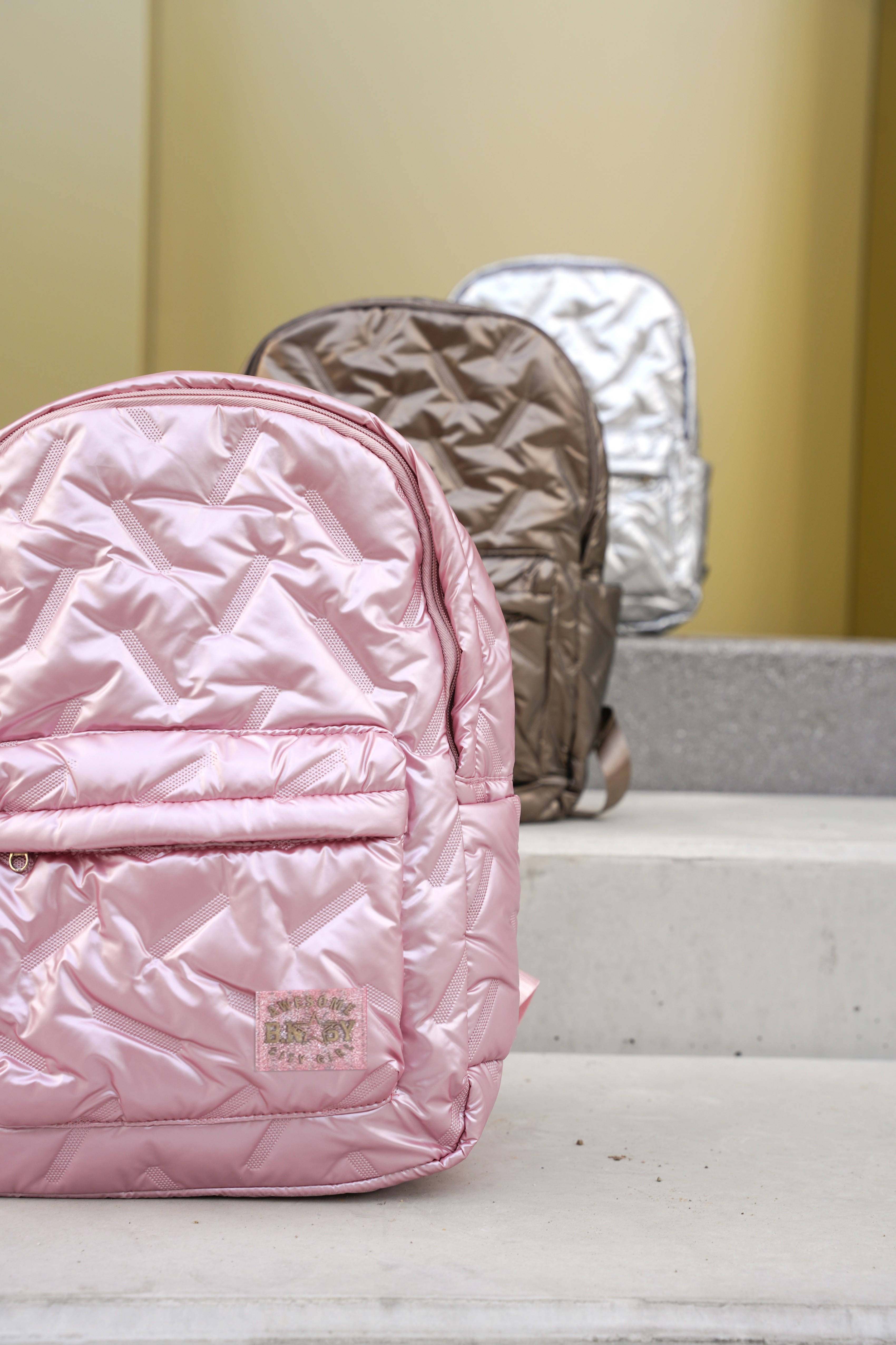 B.Nosy Metallic Pink Backpack