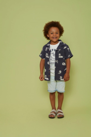 Sturdy Overhemd k/m AOP mousseline - Lagoon Legends