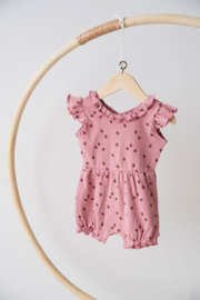 Feetje Playsuit ajour rib AOP - Lovebug