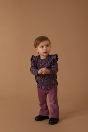 Feetje Flare broek velours rib - Forest Fancy
