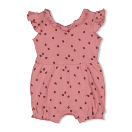 Feetje Playsuit ajour rib AOP - Lovebug