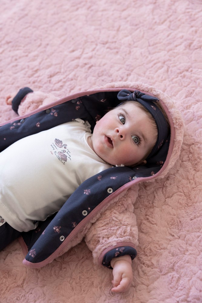 Feetje Omkeerbaar fake fur jasje met capuchon - Swanlake