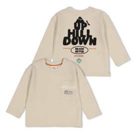 Sturdy Longsleeve met backprint oversized- Mountain top