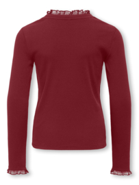 ONLY KOGLESLIE L/S LACE cabernet D31