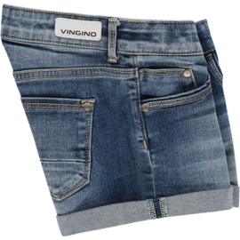 Vingino DAMARA  Short mid blue wash/dark used