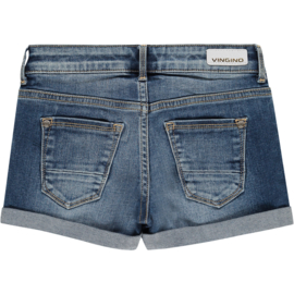 Vingino DAMARA  Short mid blue wash/dark used