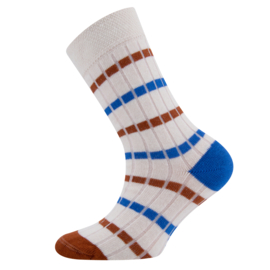 Ewers 3-pack sokken Bruin/wit/blauw