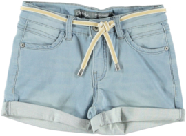 Geisha  Shorts joggdenim + drawstring Bleach stone wash