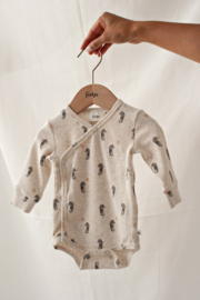 Feetje Wikkelromper rib AOP - Sea Sweeties