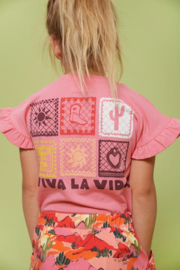 Jubel T-shirt met backprint - Salsa Sunset