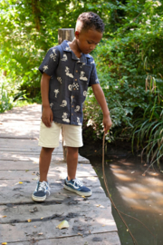 Sturdy Overhemd k/m AOP mousseline - Lagoon Legends