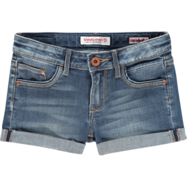 Vingino DAMARA  Short mid blue wash/dark used