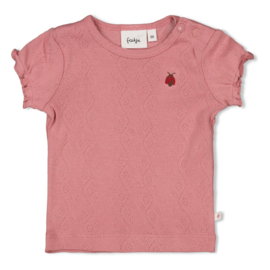 Feetje T-shirt ajour rib - Lovebug