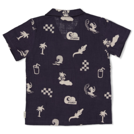 Sturdy Overhemd k/m AOP mousseline - Lagoon Legends