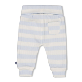 Feetje Broek rib met streep - Blue Ocean