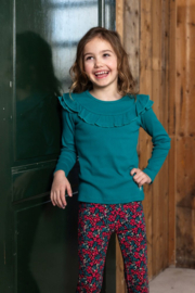 Jubel Longsleeve ruches Teal - Girls Club