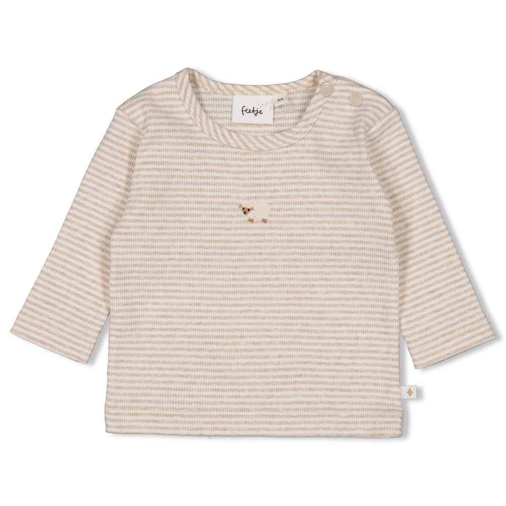 Feetje Longsleeve rib met streep - Sleepy Sheepy