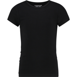 Vingino girls SHORT SLEEVE CREW NECK zwart