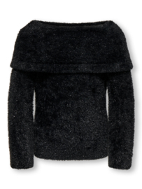 ONLY KOGPIUMO GLITTER L/S COLD SHOULDER KNT