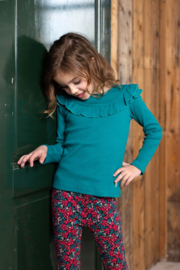 Jubel Longsleeve ruches Teal - Girls Club