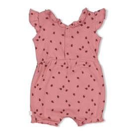 Feetje Playsuit ajour rib AOP - Lovebug